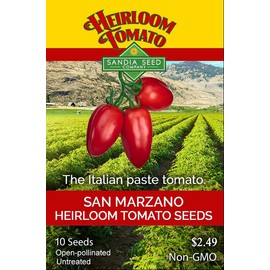San Marzano Heirloom Tomato Seeds 10 Seeds Open-Pollinated