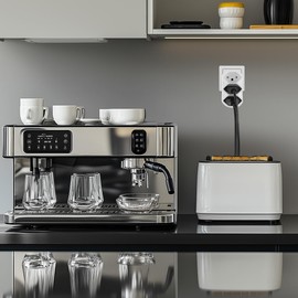 revolt Triple Sockets: Set of 2 Triple Sockets for Type J (Switzerland) 230 Volt, up to 2300 W (Triple Socket Strip, Socket Splitter)