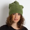 GURU SHOP Hand Knitted Long Beanie Hat, Lined Wool Hat,