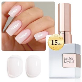 15ML Sheer Gel Nail Polish Soak Off Same Color Bottle Glossy Nail Art Gel for Salon or DIY Manicure at Home for Women:_Sheer White