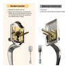 Cerradura Principal Banna Manejable Plateado Cromado Extensible para Puerta 3