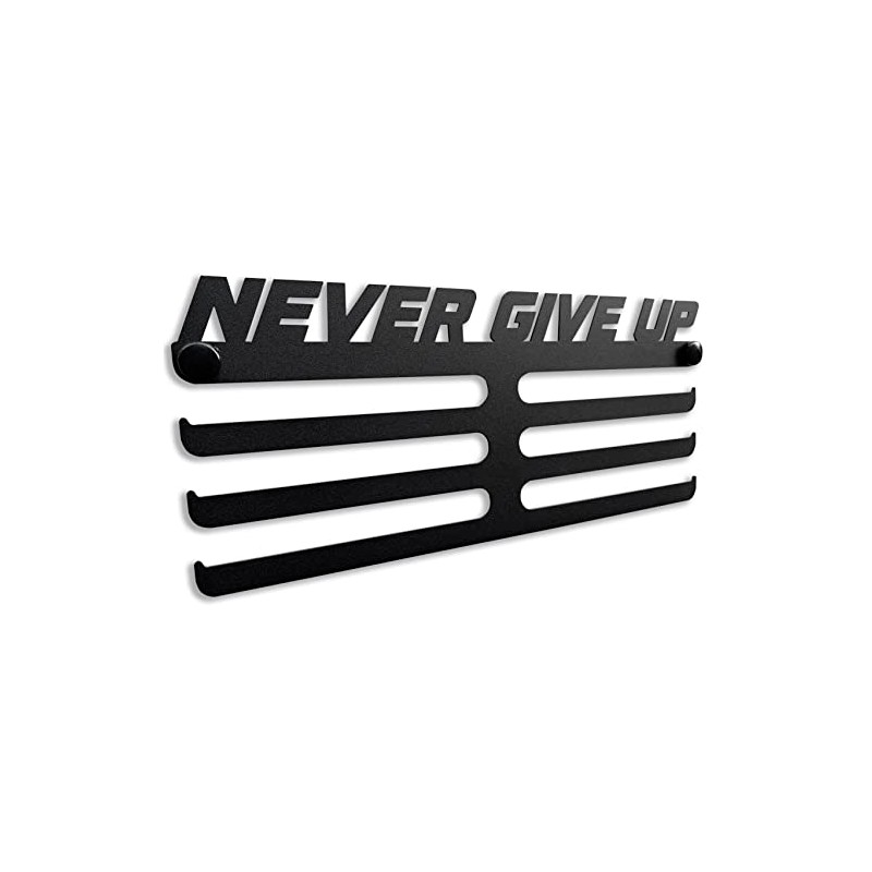 Medal and Back Hanger 100% Steel (Never Give Up)