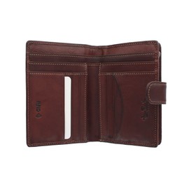 Tony Perotti Wallet Full Grain Leather with Flap Closure and RFID Protection 1009_1, brown, Classic