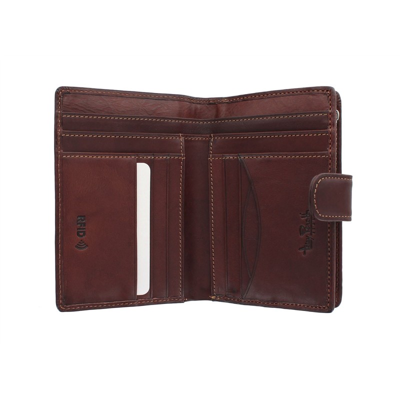 Tony Perotti Wallet Full Grain Leather with Flap Closure and