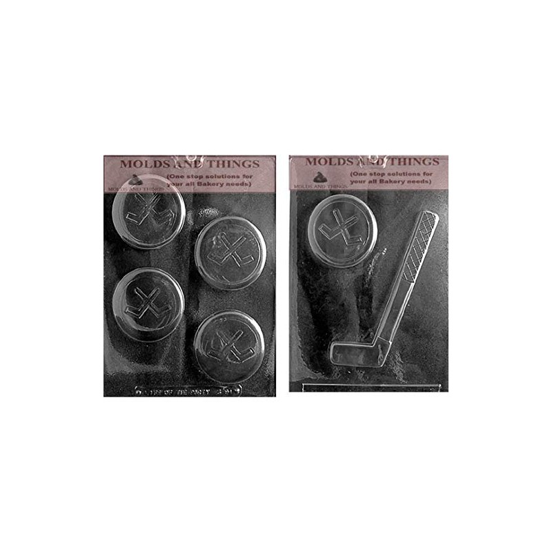 Hockey Stick Hockey Puck Chocolate Mold Hockey chocolate candy mold