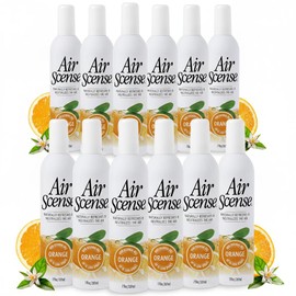 Air Scense Air Freshener Deodorizer Room Spray for Bathroom & Home, Essential Oils, Natural Orange - 7 fl oz (12 Pack)
