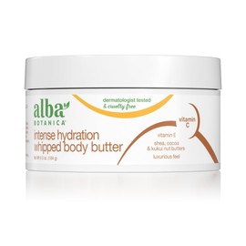 Alba Botanica Intense Hydration Whipped Body Butter, with Shea, Cocoa, and Kukui Nut Butters, 6.5 Oz (Packaging May Vary)