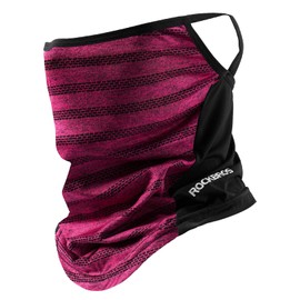 Rockbros Face Cover, Face Mask, Summer, UV Protection, Cooling Sensation, Neck Cover, Neck Warmer, Sun Protection, UPF50+, No Stiffling, Women's, Men's, Sweat Absorbent, Quick Drying, Earhook, Sports, Biking, Running, Golf, Fishing, red