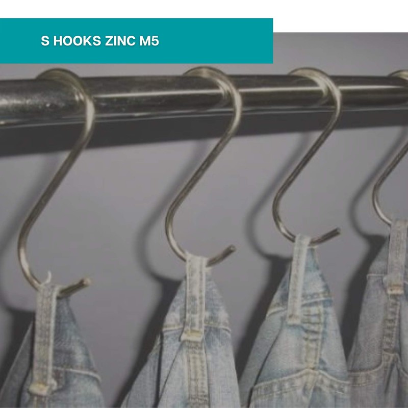 DOJA INDUSTRIAL S Hooks M5 Pack 25 Galvanised Steel Hooks