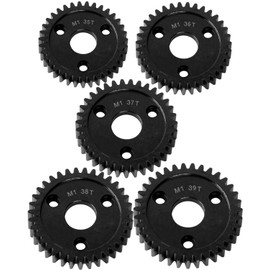 RcarmubWow RC M1 35T 36T 37T 38T 39T Spur Gear Set Upgrades Part for TRAXXA ARRM A LOS1 HPI HOBAO,#45 Steel MOD 1 35T 36T 37T 38T 39T Gear Set,5PCS