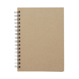 MUJI NAA19A9S Double Ring Notebook, Plain, Beige, A6, 80 Sheets