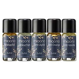miaono Duft?le von miaono - Wunderbare Welt der Dfte - Aroma?le fr himmlichen Raumduft (Lebkuchen-Bratapfel-Zimt/Vanille-..., 5er Set 5x10ml)