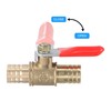sourcing map Brass Air Ball Valve Shut Off Switch 12mm