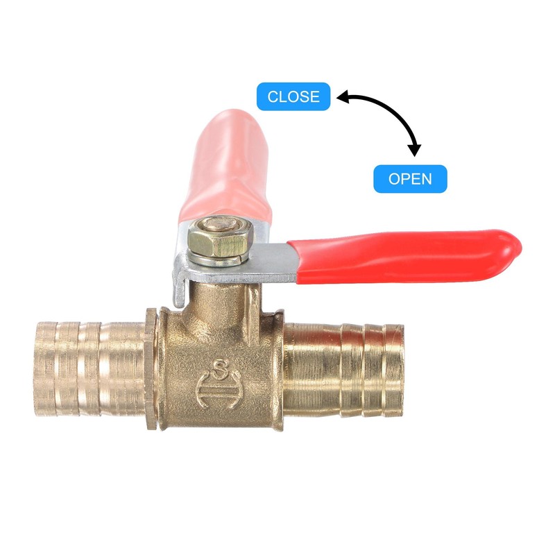 sourcing map Brass Air Ball Valve Shut Off Switch 12mm