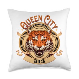 Queen City 513 Throw Pillow