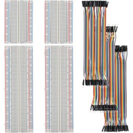 Yakomon Solderless Breadboard and Jumper Wires Kit - 830/400 Tie Points Boards + Jumper Wires (4 Breadboard Kets)