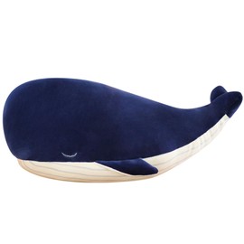 Trayosin Whale Plush Toy Plush Cuddly Toy Large Soft Simulation Blue Whale Dophin Hug Pillow Cute Whale Plush Doll Toy Children Birthday Gift (25 cm)