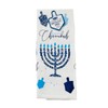 Rite Lite Happy Chanukah Towel with Mosaic Dreidel, Menorah, Happy