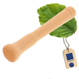 HOFMEISTER® Cocktail-Stößel aus Holz für Caipirinha & alle Drinks, 15 cm, Barstößel für kleine Gläser, zerstößt Limetten & Eiswürfel dank rauer Unterseite, keine Kratzer im Glas, Made in EU