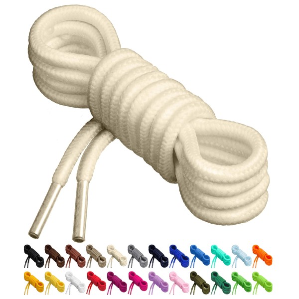 Birch Round Shoelaces 27 Colors 3/16" Thick Shoe Laces 4