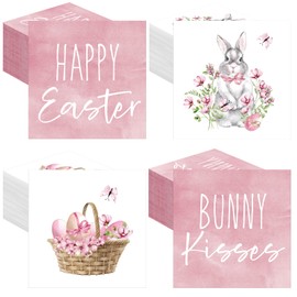 Fulmoon 200 Pieces Theme Cocktail Napkins Disposable Paper Beverage Napkins Dinner Napkins for Spring Summer Wedding Birthday Party Table Decor (Sweet Style)