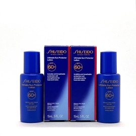 Shiseido 2 x Shiseido Ultimate Sun Protector Lotion SPF 60+ Sunscreen 15ml = 30ml Total