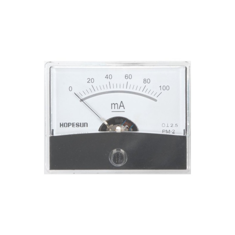 Velleman AIM60100 100mA DC Analogue Current Panel Meter, Multi-Colour, 60