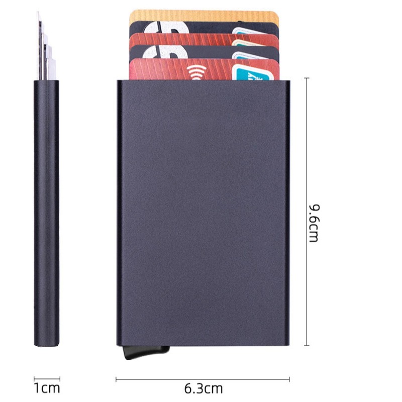 DarNova Metal Card Holder RFID Blocking Automatic Card Holder Aluminum