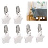 6Pcs Tablecloth Weights Marble Stainless Steel Small Size Waterproof Rustproof