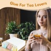 DIBALIYI 1PCS Plastic Tea Box, Clear Lid Tea Bag Storage,