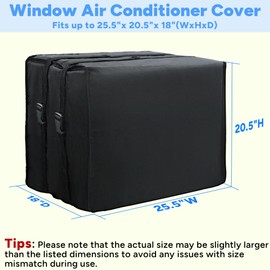 Toutgood Window AC Unit Cover Outdoor, Waterproof and Dust-proof Air Conditioner Cover for Outside, Fits Large Units (L: 25.5"x20.5"x18")