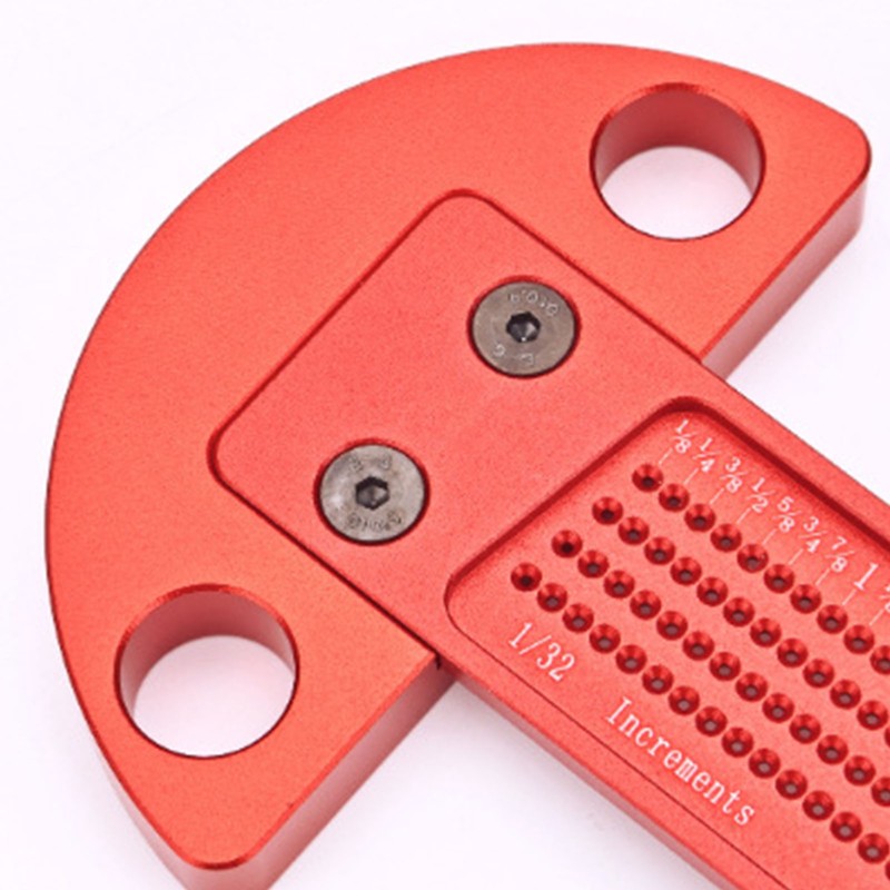 Woodworking Scriber T Square Ruler Hole Positioning Scribing Tool Marking