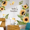 Sunflower Wall Stickers 3D Yellow Flower Wall Decals, Peel and