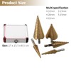 GIONAR 5 Pcs Step Drill Bits Set, Cone Drill Bit