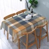 GSRONY Decorative Rectangle Table Cloths Brown Grey Beige Tartan Plaid