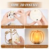 ZpigToor 6.9" Metal Pumpkin Candle Holder with LED Candle,Fall Candle