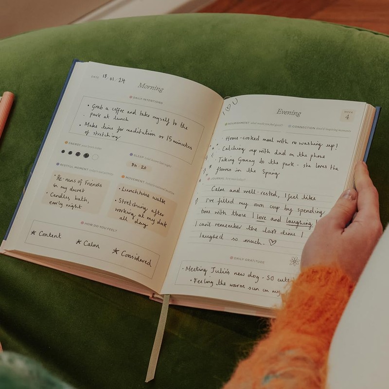 Papier Daily Wellness Journal Diary - Beige | Hardback Cover