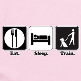 CafePress Eat. Sleep. Train. (Dog Trainer) Infant Bodysuit Cute Infant Bodysuit Baby Romper Petal Pink