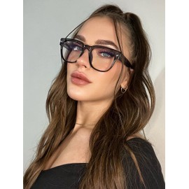 VISOONE Square TR90 Blue Light Blocking Glasses with Anti Glare Computer Glass Woman and Men SAGE