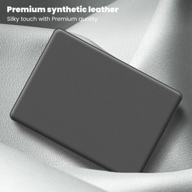 Batianda Premium PU Leather Case for New MacBook Air 13 inch 2025 M4 2024 2022 Model A3240/A3113/A2681 Elegant Protective Cover with Foldable Stand, Full Protection and Anti-Slip Pads, Grey