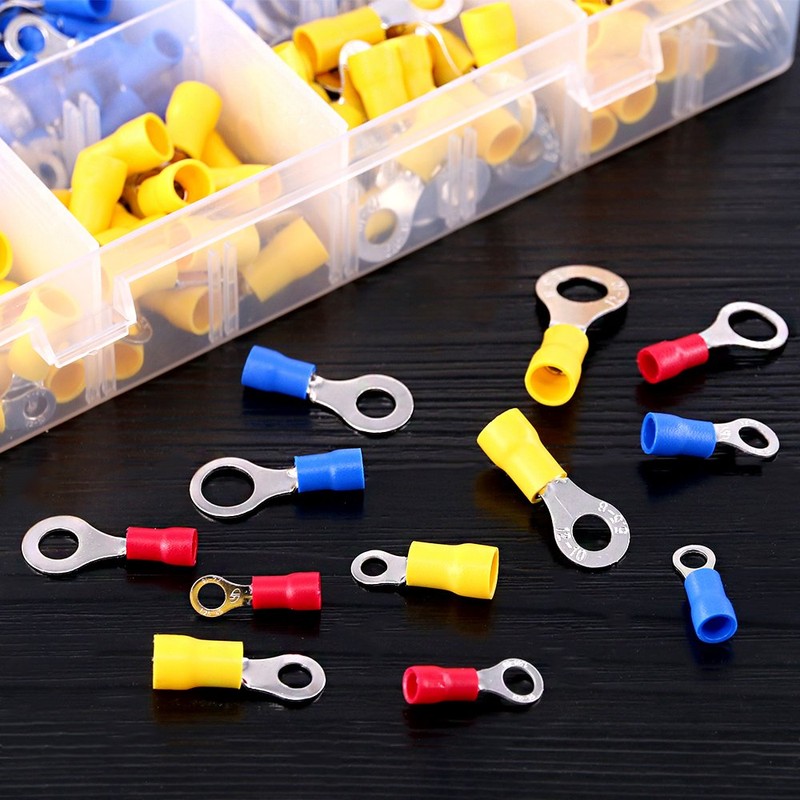 Glarks 360pcs 22-16/16-14/12-10 Gauge Mixed Quick Disconnect Electrical Insulated M4