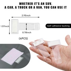 LBYHZS 6 Pcs Tag Pase Soporte, Porta Tag para Auto, Soporte para Tag Pase Autopistas, Soporte Transparente para Etiquetas de Aparcamiento, Alta Visibilidad, Ideal para Tag Pase y Permisos