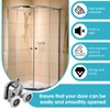 ELLECILA 8 Pcs Shower Door Rollers, 23mm Curved Shower Door