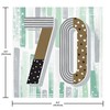 Trendware Minted Milestone Mint Green 70th Birthday Napkins, 48 ct