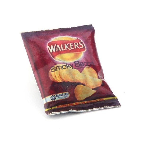 MyTinyWorld 4 x Dolls House Miniature Walkers Smokey Bacon Crisps