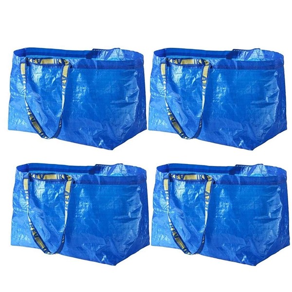 IKEA Fractor Carrying Bag, Blue, Size L, Shopping Bag (Set of 4), Blue, 2XL