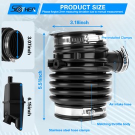 Nissan Pathfinder & Infiniti QX60 Engine Air Intake Hose 16576-3JA0A Fit for Nissan Pathfinder 2013-2016 Murano 2015-2023 Infiniti QX60 2014-2016 JX35 2013 Replace 16576-3JA0A 165763JA0A 004B A27624