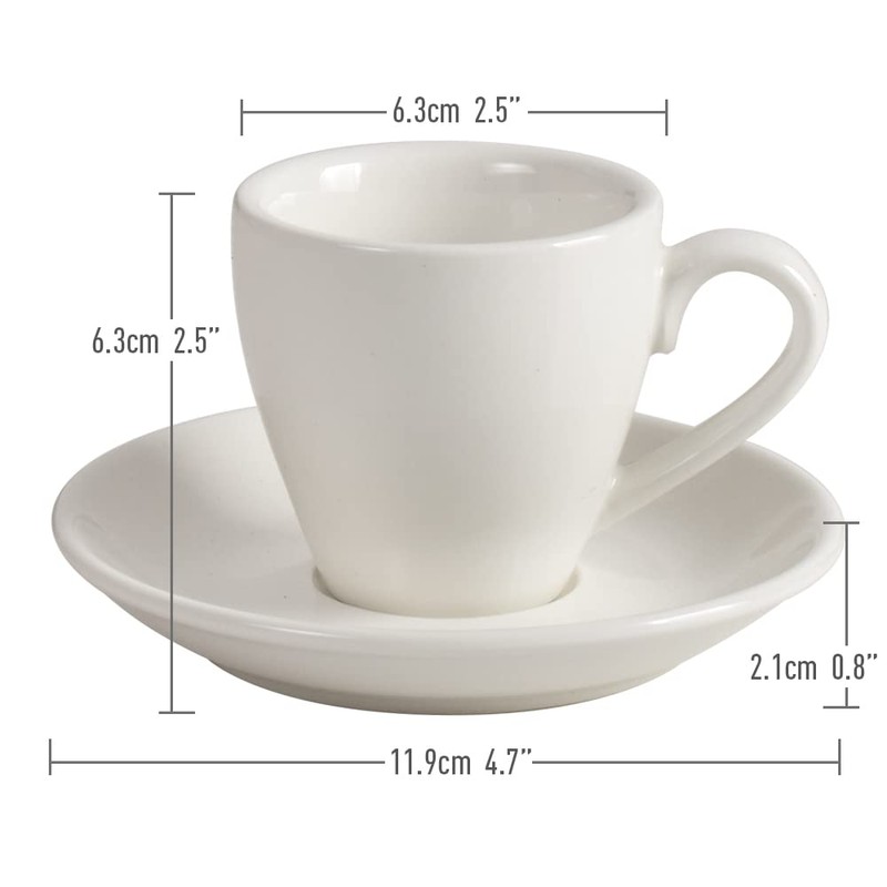 ionEgg Porcelain Espresso Cup with Saucer And Stainless Steel mini