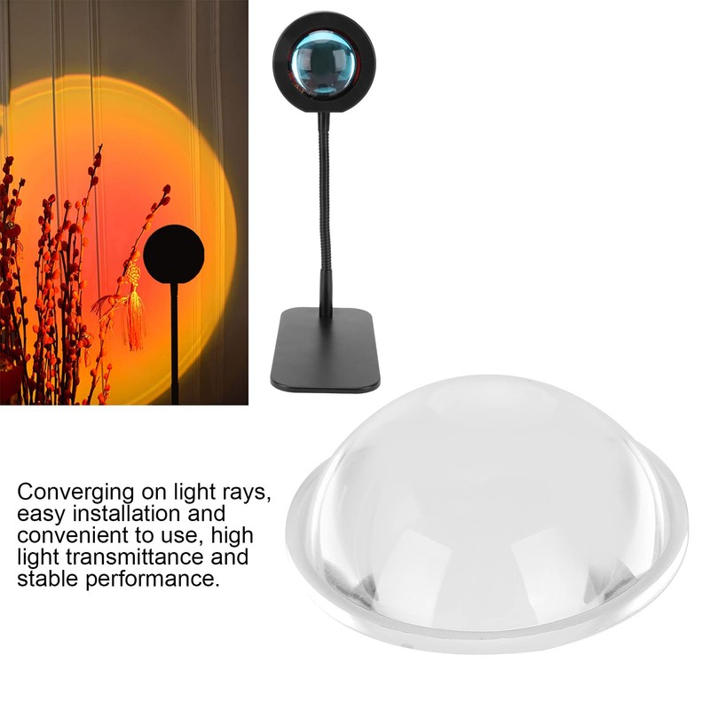 Convex Glass Lens, Stable Performance LED Optics Lens Easy Installation