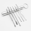 SFr 휴대용 스텐 귀이개 세트 실버 SFr Portable Stainless Steel Ear Pick Set Silver